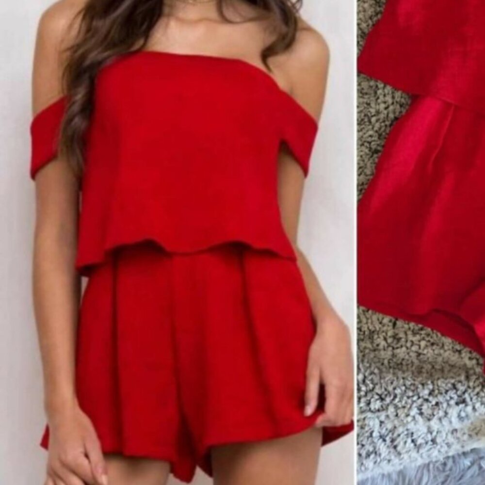 Here Comes The Sun red romper playsuit 8 0873